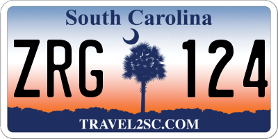 SC license plate ZRG124