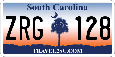 SC license plate ZRG128