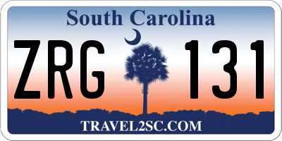 SC license plate ZRG131
