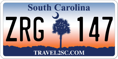 SC license plate ZRG147