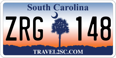 SC license plate ZRG148