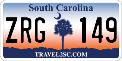SC license plate ZRG149