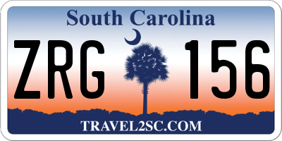 SC license plate ZRG156