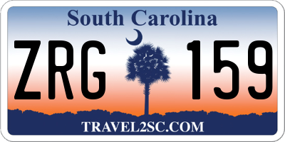 SC license plate ZRG159