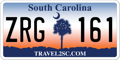 SC license plate ZRG161