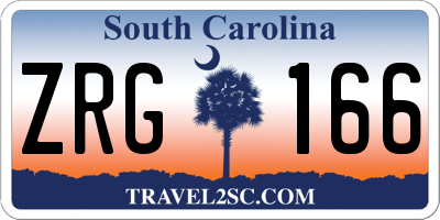 SC license plate ZRG166