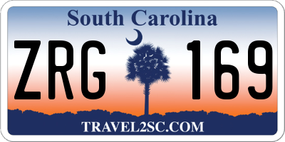 SC license plate ZRG169