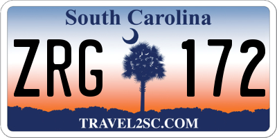 SC license plate ZRG172