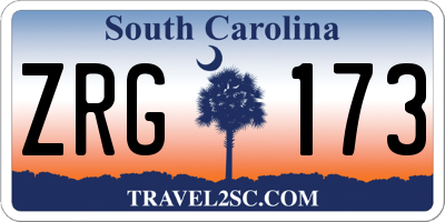 SC license plate ZRG173