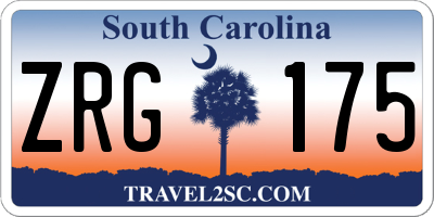 SC license plate ZRG175