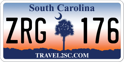 SC license plate ZRG176