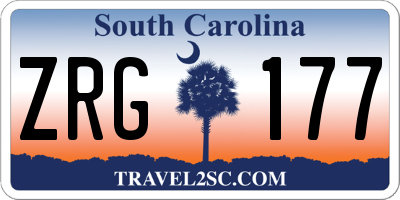 SC license plate ZRG177