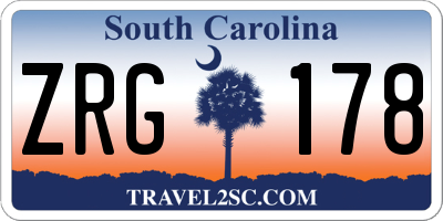 SC license plate ZRG178