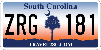 SC license plate ZRG181