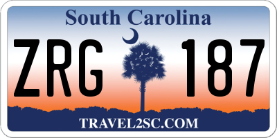 SC license plate ZRG187