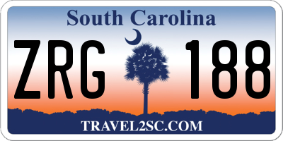 SC license plate ZRG188
