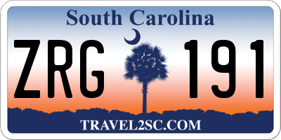 SC license plate ZRG191