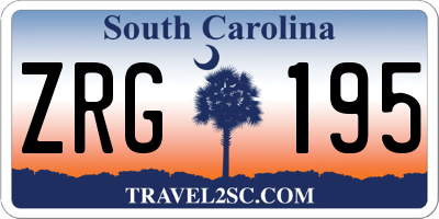 SC license plate ZRG195