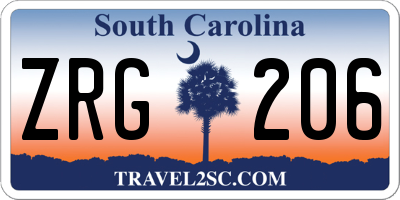 SC license plate ZRG206