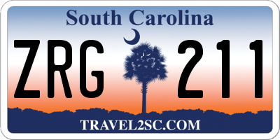 SC license plate ZRG211
