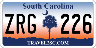 SC license plate ZRG226
