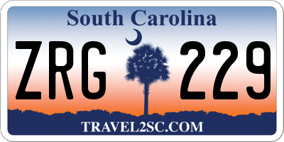 SC license plate ZRG229