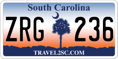 SC license plate ZRG236