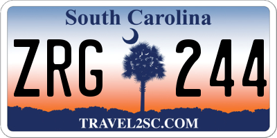 SC license plate ZRG244