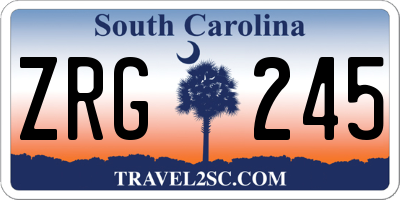 SC license plate ZRG245