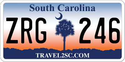 SC license plate ZRG246