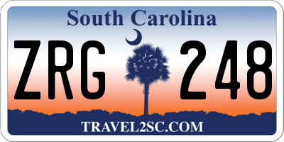 SC license plate ZRG248