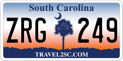 SC license plate ZRG249
