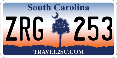 SC license plate ZRG253