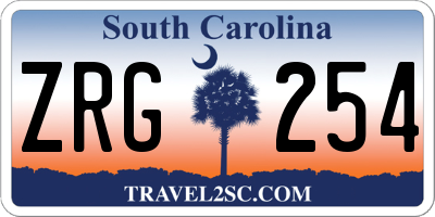 SC license plate ZRG254
