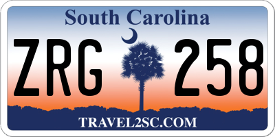 SC license plate ZRG258