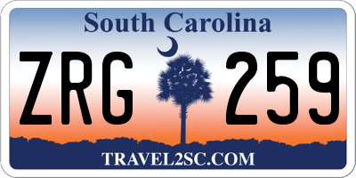SC license plate ZRG259