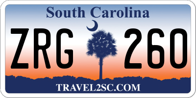 SC license plate ZRG260