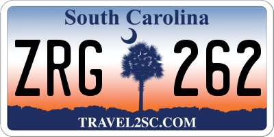 SC license plate ZRG262