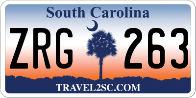 SC license plate ZRG263