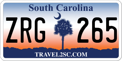 SC license plate ZRG265