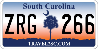 SC license plate ZRG266