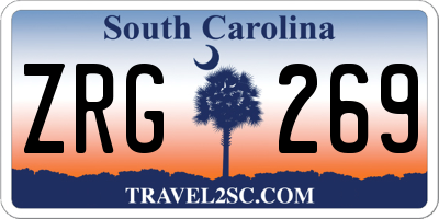 SC license plate ZRG269