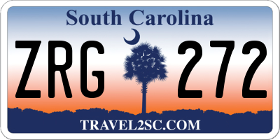 SC license plate ZRG272