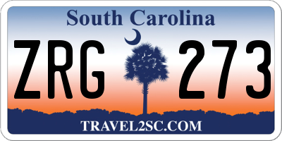 SC license plate ZRG273