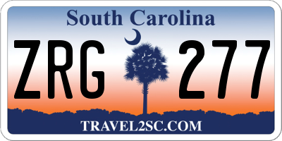 SC license plate ZRG277