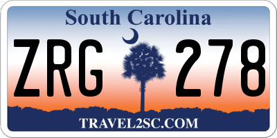 SC license plate ZRG278