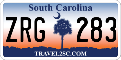 SC license plate ZRG283