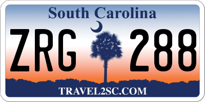 SC license plate ZRG288