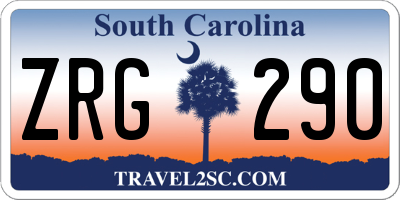 SC license plate ZRG290