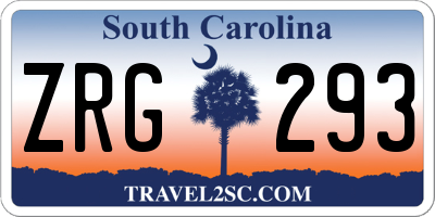 SC license plate ZRG293
